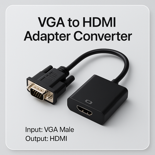 Adaptador Convertidor VGA a HDMI — Compatible con PC, Monitores y TV | Soluciones GO